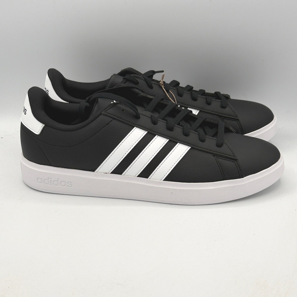 Adidas Grand Court 2.0 Shoes Mens Size 13 Black White Tennis GW9196